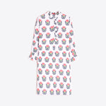 VILAGALLO Indian Flower Dress in White