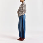 ESSENTIEL ANTWERP Kashba Panelled Barrel Leg Jeans in Blue/Black