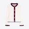 VILAGALLO Frilled Edge Jacket in Cream
