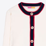 VILAGALLO Frilled Edge Jacket in Cream