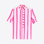VILAGALLO Chino Striped Shirt in Pink