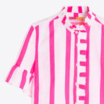 VILAGALLO Chino Striped Shirt in Pink