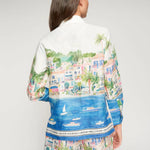VILAGALLO Puerto Banas Print Shirt in Blue
