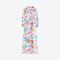 VILAGALLO Travel Stamp Print Dress in Multi