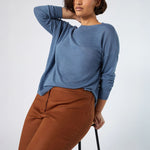 PERSONA BY MARINA RINALDI Mosella Sweater in Light Blue