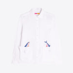 VILAGALLO Jumping Fish Shirt in White