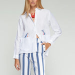 VILAGALLO Jumping Fish Shirt in White