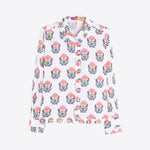 VILAGALLO Indian Flower Shirt in White