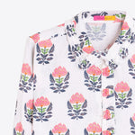 VILAGALLO Indian Flower Shirt in White