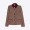 VILAGALLO Dori Houndstooth Jacket  in Burgundy