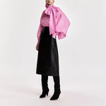 ESSENTIEL ANTWERP Karismatic Pussy Bow Tie Top in Pale Pink