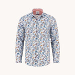 A FISH NAMED FRED Blossom Print Shirt in Off White