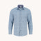 A FISH NAMED FRED Sea Pattern Shirt in Off White/Blue