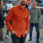 A FISH NAMED FRED Corduroy Shirt in Cognac
