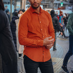 A FISH NAMED FRED Corduroy Shirt in Cognac
