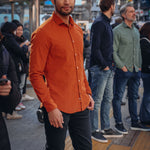 A FISH NAMED FRED Corduroy Shirt in Cognac