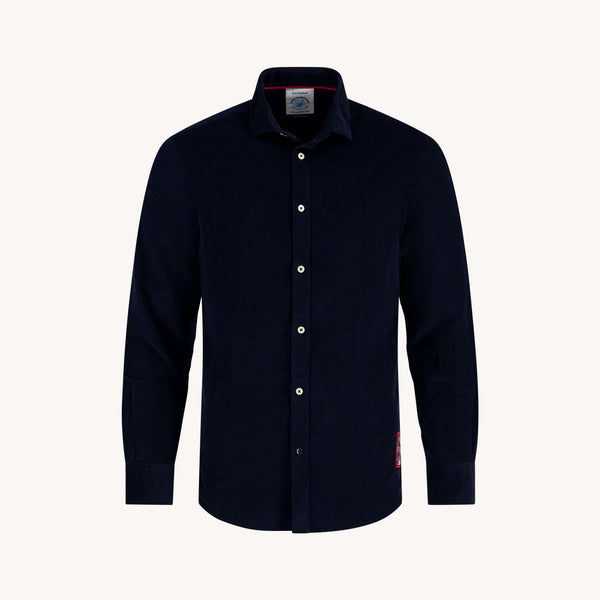 A FISH NAMED FRED Corduroy Shirt in Navy