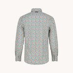 A FISH NAMED FRED Round Dot Print Shirt in Off White/Multi
