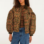BARBOUR Barbour X Farm Rio Luisa Quilted Jacket in Green