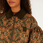 BARBOUR Barbour X Farm Rio Luisa Quilted Jacket in Green