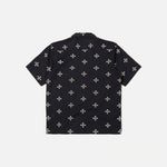 UNIVERSAL WORKS Camp Embroidered Diamond Shirt in Black