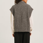 SACRECOEUR Sonny Grey Wool Vest in Grey