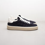 KENNEL & SCHMENGER Box Suede Sneakers in Pacific/Butter