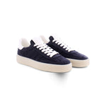 KENNEL & SCHMENGER Box Suede Sneakers in Pacific/Butter
