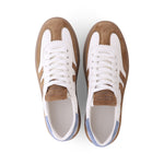 KENNEL & SCHMENGER Box Suede Sneakers in Caramel/Butter/Sky