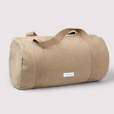 LES PENSIONNAIRES Organic Cotton Bowling Bag in Sand Beige