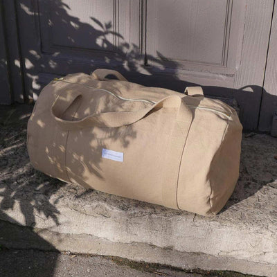LES PENSIONNAIRES Organic Cotton Bowling Bag in Sand Beige