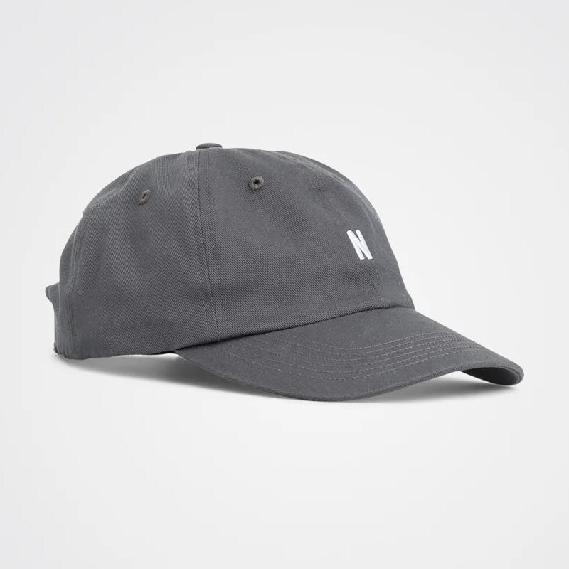 NORSE PROJECTS Twill Sports Cap in Magnet Grey