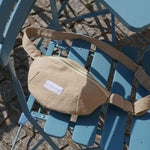 LES PENSIONNAIRES Organic Cotton Sling Bag in Sand Beige