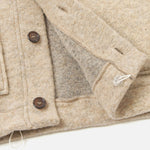 UNIVERSAL WORKS Advance Wool Fleece Cardigan in Fawn