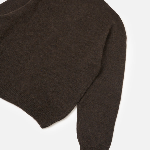 UNIVERSAL WORKS David Alpaca Knit Cardigan in Brown