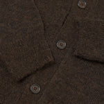UNIVERSAL WORKS David Alpaca Knit Cardigan in Brown