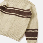 UNIVERSAL WORKS Langdale Chunky Stripe Cardigan in Ecru