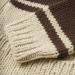 UNIVERSAL WORKS Langdale Chunky Stripe Cardigan in Ecru