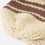 UNIVERSAL WORKS Lenny Chunky Knit Stripe Hat in Ecru