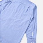 UNIVERSAL WORKS Square Pocket Brushed Flannel Shirt in Blue