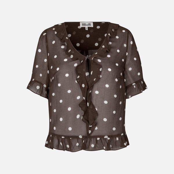 BAUM UND PFERDGARTEN Madicen Blouse in Coffee Bean Dots