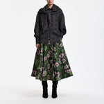 ESSENTIEL ANTWERP Kiss Oversized Check Shirt with Scarf in Grey