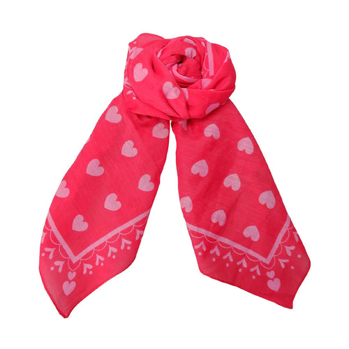 BLACK COLOUR BCCLAUDIA Love mini scarves in Red Pink