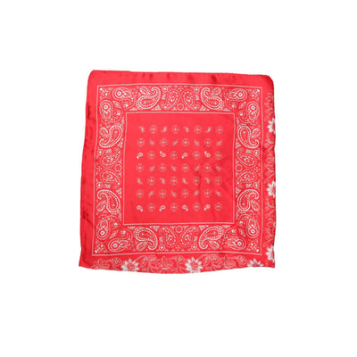 BLACK COLOUR Paisley Mini Scarf in Red