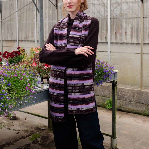 QUINTON & CHADWICK Modern Tartan Scarf in Moorland
