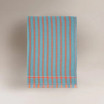 MOISMONT No80 Stripe Wool Blanket in Orange/Blue