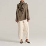 V DE VINSTER Marcel Cotton Blouse in Anthracite