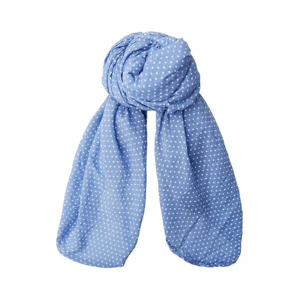 BLACK COLOUR BCPiccolo Scarf in Sky Blue Dot