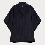 PERSONA BY MARINA RINALDI Perseo Double Faced Wool Cape in Ultramarine