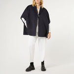 PERSONA BY MARINA RINALDI Perseo Double Faced Wool Cape in Ultramarine